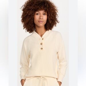 Madewell Two Piece Waffle Lounge Set Henley Top Small